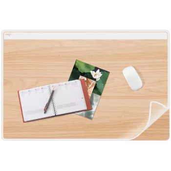 Sous-main CEP Office Solution plastique blanc/hêtre 65x50 cm