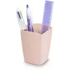 Pot à stylos CEP Office Solution Mineral 2 compartiments rose poudré rectangulaire polystyrène 74 x 74 x 95 mm