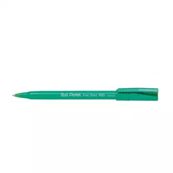 Stylo roller rétractable Pentel R50, vert, 0,8 mm, ambidextre