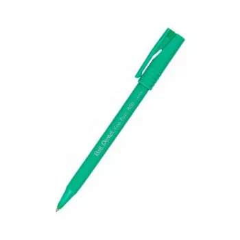 Stylo roller rétractable Pentel R50, vert, 0,8 mm, ambidextre