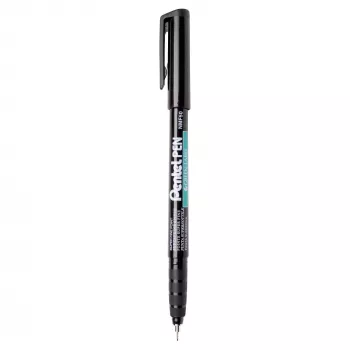 Pentel NMF50 marqueur permanent pointe superfine 0,3mm trait noir pack 12