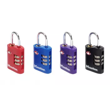 Master Lock lot de 2 cadenas à combinaison TSA, couleurs assorties
