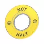 APC ZBY9220 Emergency Stop Legend Plate - Yellow, 60mm, Circular