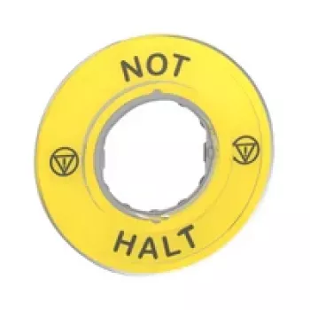 APC ZBY9220 plaque d'arrêt d'urgence - jaune, 60 mm, ronde