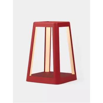 Lampe LED Lexon Lantern avec chargeur sans fil rouge foncé LH94DR
