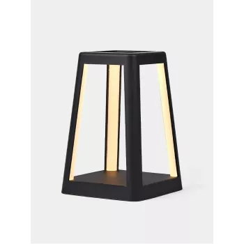Lampe LED LEXON Lantern avec chargeur sans fil noire LH94N