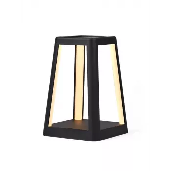Lampe LED LEXON Lantern avec chargeur sans fil noire LH94N