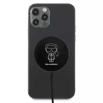Karl Lagerfeld Chargeur sans fil compatible MagSafe 15W noir