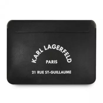 Karl Lagerfeld Housse KLCS133RSGSFBK 13 pouces noire Saffiano RSG pour ordinateur portable