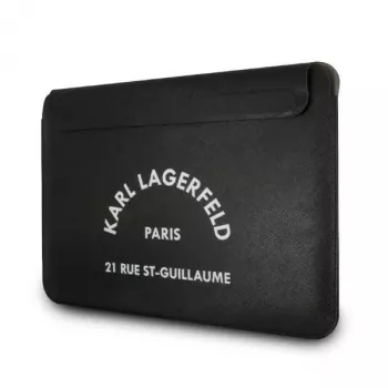 Karl Lagerfeld Housse KLCS133RSGSFBK 13 pouces noire Saffiano RSG pour ordinateur portable