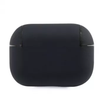 BMW Housse pour AirPods Pro navy en cuir véritable logo argenté