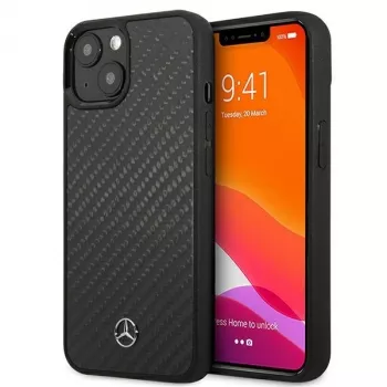 MERCEDES-BENZ MEHCP13SRCABK Coque rigide Dynamic Line pour Apple iPhone 13 Mini 5,4 inch - noir carbone