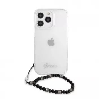 Coque rigide Guess GUHCP13LKPSBK Black Pearl pour Apple iPhone 13 Pro / 13 6,1 pouces transparente