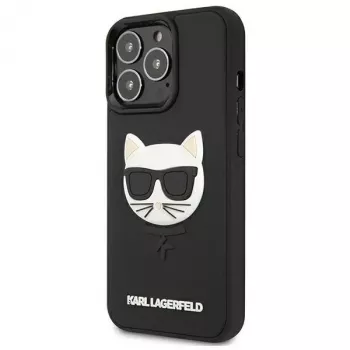 Karl Lagerfeld KLHCP13LCH3DBK Coque rigide 3D Rubber Choupette pour iPhone 13 Pro / 13 6,1 inch noire
