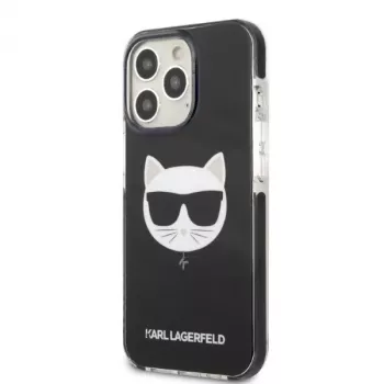 Karl Lagerfeld KLHCP13XTPECK Coque rigide pour iPhone 13 Pro Max 6,7 pouces noir Choupette Head