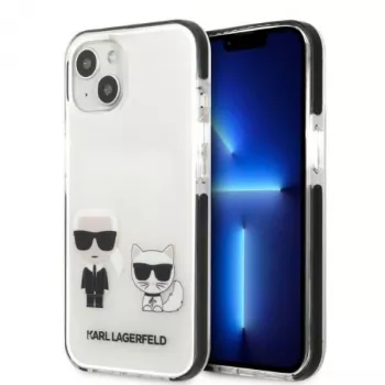 KARL LAGERFELD Coque rigide pour iPhone 13 mini blanche Karl & Choupette