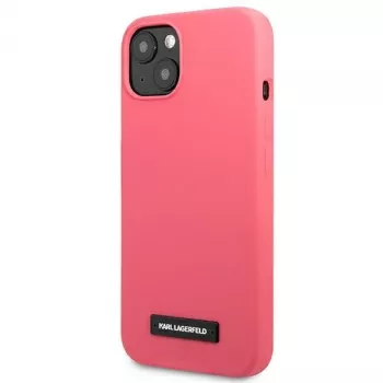Karl Lagerfeld KLHCP13SSLMP1PI Coque arrière Silicone Plaque pour iPhone 13 mini 5,4 pouces fuchsia