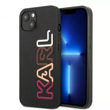 Karl Lagerfeld KLHCP13SPCOBK Coque rigide Ikonik Saffiano Multipink pour Apple iPhone 13 mini 5,4 pouces noire