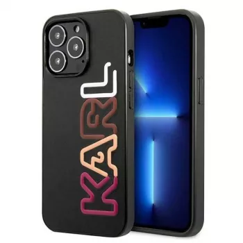 Karl Lagerfeld KLHCP13LPCOBK Coque rigide pour iPhone 13 Pro / iPhone 13 6,1 pouces noire Multipink Brand