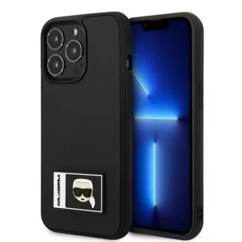 Karl Lagerfeld KLHCP13L3DKPK Coque rigide Ikonik Patch pour iPhone 13 Pro / 13 6,1 pouces - noire