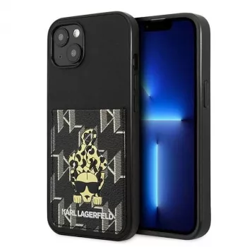Karl Lagerfeld KF001284 Coque rigide Karlimals Cardslot pour iPhone 13/14/15 6,1 pouces noire
