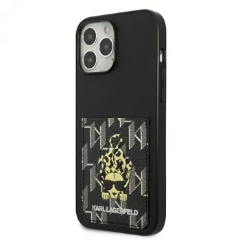 Karl Lagerfeld KLHCP13XCANCNK Coque rigide pour iPhone 13 Pro Max 6,7 pouces noire Karlimals Cardslot