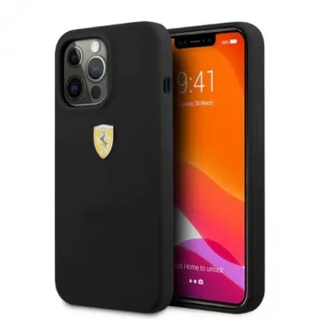 Ferrari FESSIHMP13XBK iPhone 13 Pro Max 6.7 inch Black Hardcase Silicone MagSafe