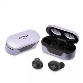 Écouteurs sans fil Guess GUTWST31EU True Wireless Stereo Bluetooth 5.3 avec boîtier de charge - violets