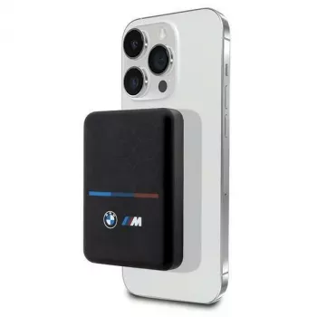Batterie externe MagSafe BMW M Collection 5000mAh 15W chargeur sans fil avec câble USB-C Noir