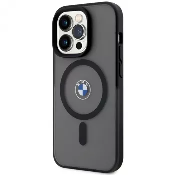 Coque rigide IML Signature BMW pour Apple iPhone 15 Pro 6,1 pouces Noir MagSafe