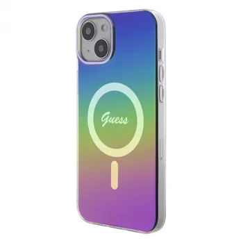 Guess coque IML iridescente MagSafe pour Apple iPhone 15 Plus, multicolore