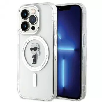 Karl Lagerfeld coque MagSafe IML Ikonik pour iPhone 15 Pro transparent