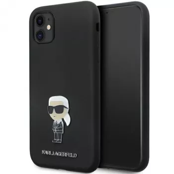 Karl Lagerfeld coque silicone Ikonik pin métal pour Apple iPhone 11 / iPhone XR 6,1