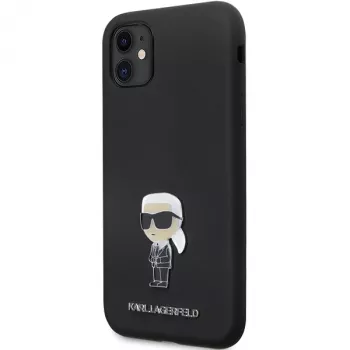 Karl Lagerfeld coque silicone Ikonik pin métal pour Apple iPhone 11 / iPhone XR 6,1