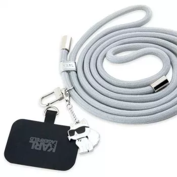 Karl Lagerfeld CBDY Cordon universel pour téléphone / dragonne (gris)