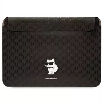 Karl Lagerfeld Housse KLCS16SAKHPCK 16 pouces Noir Saffiano Monogram Choupette pour ordinateur portable