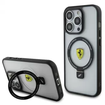 Ferrari FEHMP15LUSCAH iPhone 15 Pro 6.1 inch Transparent Hard Case with Ring Stand, MagSafe Compatible, 2023 Collection