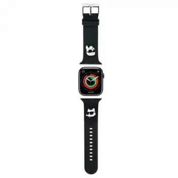 Karl Lagerfeld bracelet Apple Watch 38/40/41 mm 3D Rubber Karl & Choupette Heads NFT noir