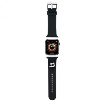 Karl Lagerfeld Bracelet Tête Choupette en caoutchouc 3D pour Apple Watch 38/40/41mm Noir