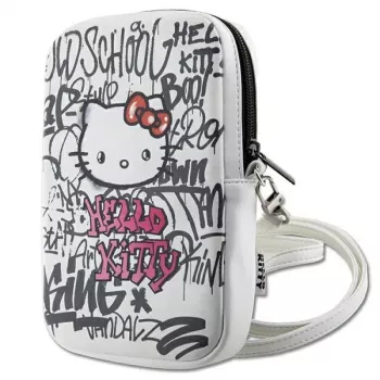 Hello Kitty Sac à épaule Graffiti Kitty Head Blanc