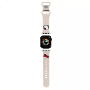 Hello Kitty HKAWMSCHBLE Bracelet en silicone pour Apple Watch 38/40/41mm - Beige