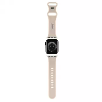 Hello Kitty HKAWMSCHBLE Bracelet en silicone pour Apple Watch 38/40/41mm - Beige