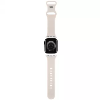 Bracelet Hello Kitty HKAWMSDGPTE pour Apple Watch 38/40/41 mm beige en silicone Graffiti Tags