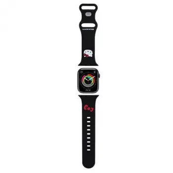 Bracelet en silicone Hello Kitty HKAWMSCHBLK pour Apple Watch 38/40/41 mm noir