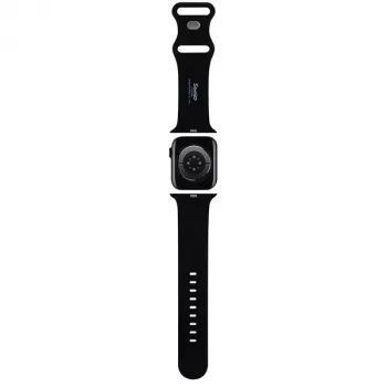 Bracelet en silicone Hello Kitty HKAWLSCHBLK pour Apple Watch 42/44/45/49 mm noir