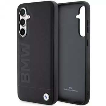 Étui BMW S23 FE S711 en cuir noir à marquage à chaud pour Samsung Galaxy S23 FE