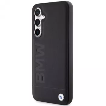 Étui BMW S23 FE S711 en cuir noir à marquage à chaud pour Samsung Galaxy S23 FE