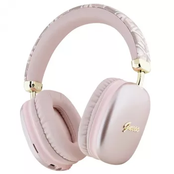 Casque Bluetooth Guess Gcube Metallic Script Logo On-Ear rose
