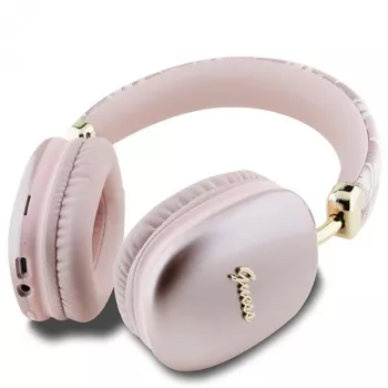 Casque Bluetooth Guess Gcube Metallic Script Logo On-Ear rose