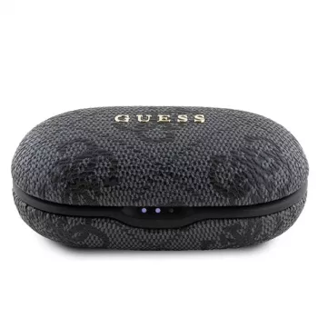 Écouteurs Bluetooth TWS ENC Guess 4G Metal Logo avec boîtier de charge (noir)